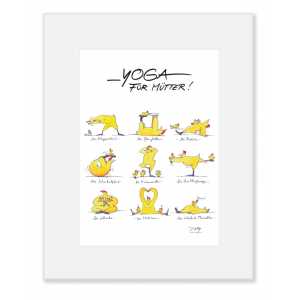 Gaymann Kollektion Poster im Passepartout “Yoga für Mütter“ 24x30 cm