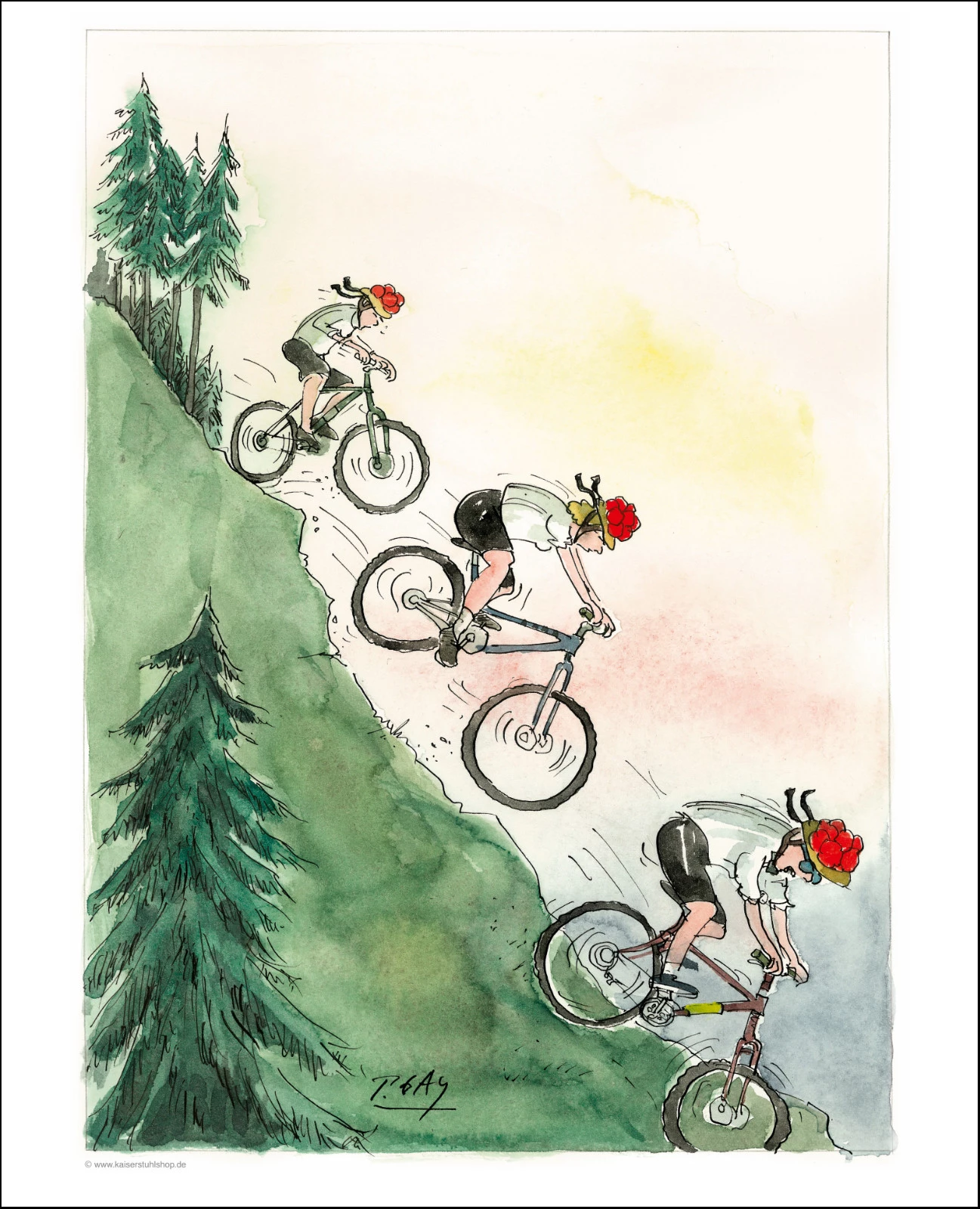 Gaymann Kollektion Poster “Radfahrer“, 40x50cm