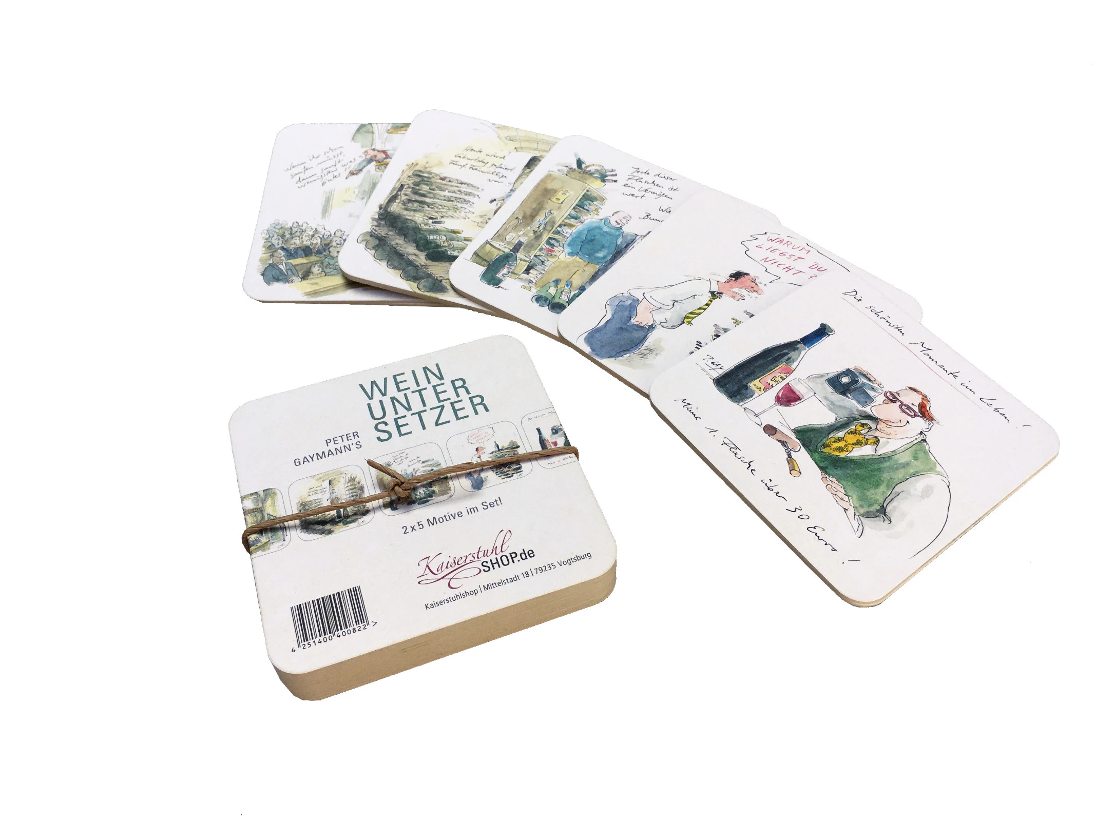 Gaymann Kollektion, “WEINUNTERSETZER“ 10 Stk. (2x5 Motive)