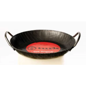 Turk Servierpfanne mit 2 Griffen, hoher Rand, schmiedeeisern, 28 cm